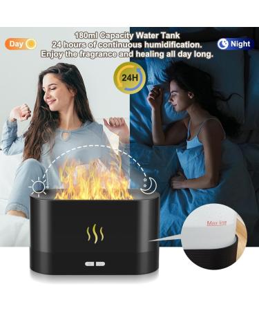 Colorful Flame Diffuser - Noiseless 7-Color Essential Oil Humidifier 180ml Upgraded Fire Design Auto Shut-Off for Home & Room - Buy Online on GoSupps.com