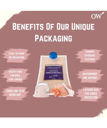 Organic Wonders Pink Himalayan Salt (Fine) 1kg - Premium Unrefined, 100% Natural, Gluten Free, Vegan & Vegetarian - Buy Online on GoSupps.com