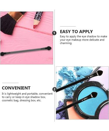 FOMIYES 60 Pcs Double Ended Eyeshadow Brush Beauty Sponges Black Eyeshadow Cosmetic Tool Highlight Suite - Buy Online on GoSupps.com