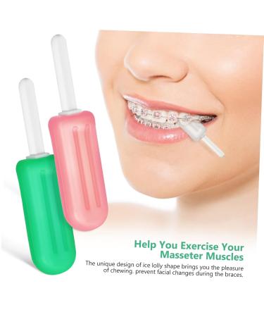 COOLHIYA 6pcs Jaw Training Chewies Handles Silicone Popsicle Chewies Aligner Safe for Braces and Boys and Girls - Buy Online on GoSupps.com