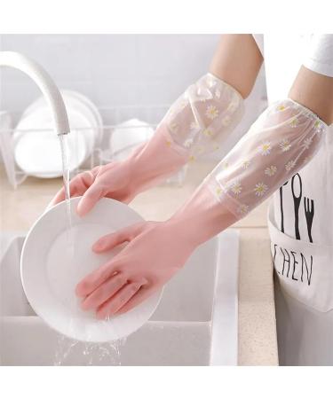 Cleaning Gloves Waterproof Household Cleaning Gloves Kitchen Cleaning Dishwashing Laundry Gloves Dishwashing Gloves Pink - Buy Online on GoSupps.com