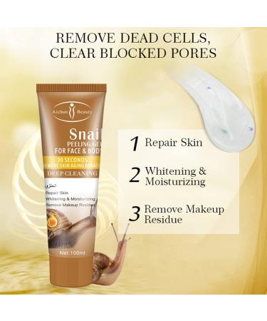 AICHUN BEAUTY Snail Peeling Gel - Deep Clean & Moisturize Face & Body | Anti-Aging Keratin Removal | Refresh Smooth Skin - International Shipping Available - Buy Online on GoSupps.com
