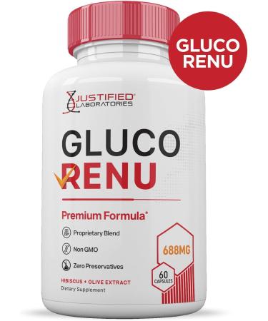 (2 Pack) Gluco Renu 688MG Glyco Support Pills Premium Formula Gluo Renew Glycogen Support Formulated Hawthrone Hibiscus Garlic Junpier Powder Olive Green Tea Extract 120 Capsules 60 Count (Pack of 2) - Buy Online on GoSupps.com