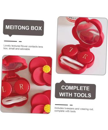 Shop Homsfou Colored Daily Contact Lens Case - Stylish & Portable Lens Container for Eye Care - Buy Online on GoSupps.com