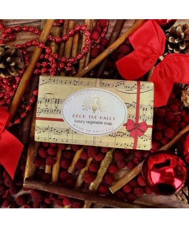 The English Soap Company Festive Soap Bar 190g Deck the Halls (Mulled Wine) - Buy Online on GoSupps.com