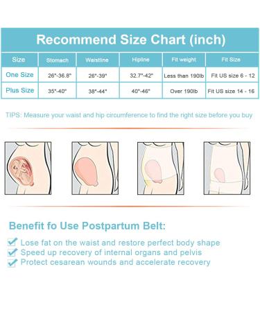 Postpartum Belly Band Wrap Belt - Post Pregnancy Recovery Girdle for C-Section & Natural Birth | Waist Trainer Body Shaper - Beige, One Size - Buy Online on GoSupps.com