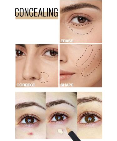 (Concealer Stick ERYUE TFT Concealer Pencil for Face Double-Sided Under Eye Concealer Longlasting & Waterproof Cosmetics type 2 Natural - Buy Online on GoSupps.com