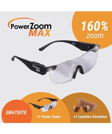 Power Zoom Max Enlargement Glasses +160% with LED Light - 2 Pack for Reading & Miniature Painting - Precision Magnification & Sunglasses Included - Buy Online on GoSupps.com
