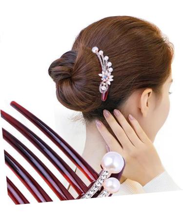 MAGICLULU Seven- Hair Comb Bride Wedding Hair Comb Pearl Hair Accessories Rhinestone Headpiece Tiara Bridal Hair Side Comb Pearl Rhinestone Crystal Rhinestones - Buy Online on GoSupps.com