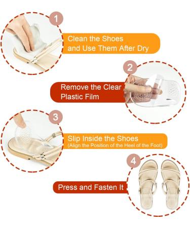Buy Heel Cups for Plantar Fasciitis Arch Support Inserts for Flat Feet Heel Pain Relief & Achilles Tendinitis Two Pairs (Large Clear - Buy Online on GoSupps.com