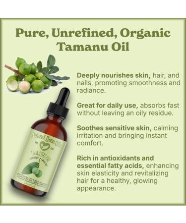 Natural Born Oils Tamanu Oil 8oz Organic Cold-Pressed Rich in Calophyllolide Ideal for Moisturizing Skin Strengthening Hair - Buy Online on GoSupps.com