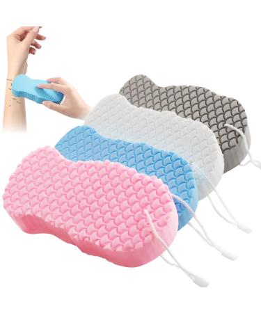 4 pieces Super Soft Exfoliating Bath Sponge Ultra Soft Bathwimm Bath Sponge Ultra Soft Peeling Sponge Shower Bush Massage sponge body peeling sponge for women men child - Buy Online on GoSupps.com