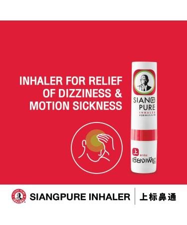 Siang Pure Aromatherapy Nasal Inhaler - Cooling Menthol, Peppermint & Eucalyptus Oil (6 Pack) - Allergy Relief - Buy Online on GoSupps.com