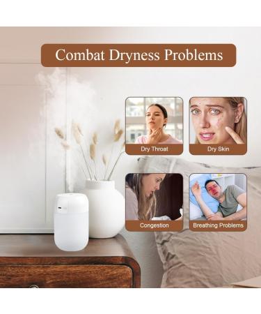 Vicloon Mini Air Humidifier - 300ml USB Quiet Diffuser with Night Light & 2 Spray Modes - Perfect for Home & Travel - Buy Online on GoSupps.com
