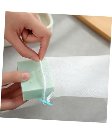 BELLIFFY 6pcs Bubble Net Bath Defoliator Towel Mesh Soap Saver Foaming and Drying Soap Net Bar Soap Pe White - Buy Online on GoSupps.com