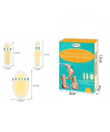 Hydrocolloid Bandages Blister Pads- Waterproof Acne & Heel Blister Prevention Tape - Gel Cushions for Feet - One Size Fits All - Buy Online on GoSupps.com