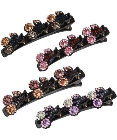 AJTUTUS Sparkling Crystal Stone Braided Hair Clips Multi Clip Hair Barrette Braided Hair Clip for Girls Women - Buy Online on GoSupps.com