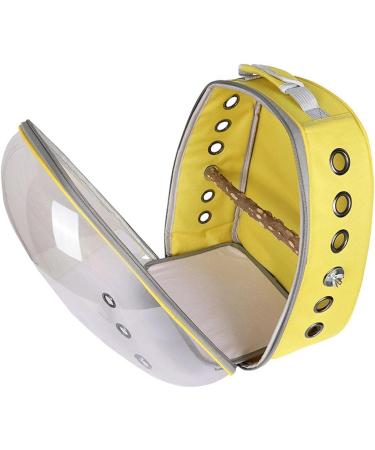 HEEPDD Pet Parrot Carrier Bird Travel Backpack Space Capsule Transparent Bag Breathable Parro Portable Breathable Bag Pet Bird Lightweight Travel Cage with Standing Perch (black) - Buy Online on GoSupps.com