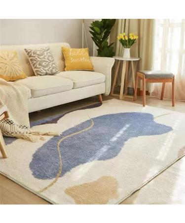 ULOCK Contemporary Popular Modern Minimalist Light Luxury Living Room Carpet ins Style Easy to Clean Bedroom Kitchen Living Room Does not Fall Off