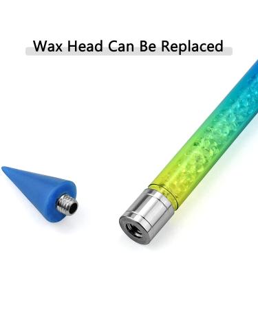 2PCS ANGNYA Dual-ended Wax Nail Rhinestone Picker Dotting Pen - Gradient Handle with Crystal Beads for DIY Manicure Nail Art - Buy Online on GoSupps.com
