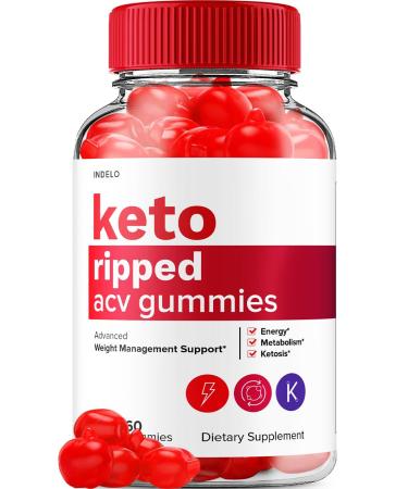 Keto Ripped ACV Gummies - Advanced Ripped Keto + ACV Weight Management Gummies Apple Cider Vinegar Ripped ACV Gummies Dietary Supplement Reviews Extra Strength (60 Gummies)