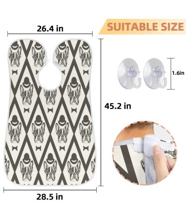 Watercolor Dog Beard Bib Apron - Non-Stick Waterproof Hair Catcher for Men | Perfect Grooming Gift - Buy Online on GoSupps.com
