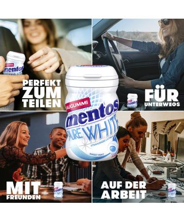 Buy Mentos Pure White Sweet Mint Chewing Gum - Sugar-Free Peppermint Dragees Multipack (6 x 70g) - 35 Pieces | International Shipping Available - Buy Online on GoSupps.com