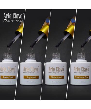 Arte Clavo Gel Nail Colors 29PCS Set with Top Coats & Base Coat - Red, Brown, Orange and Glitter UV Gel Varnish Starter Kit | S2402 Brown Orange Collection - Buy Online on GoSupps.com