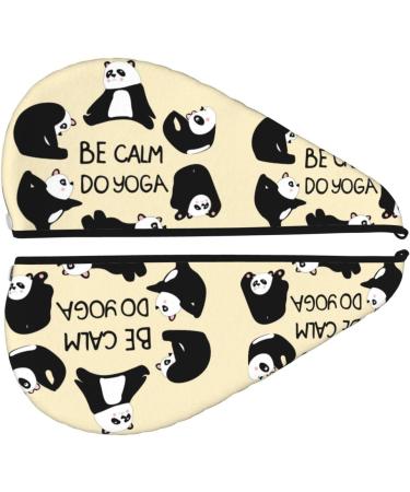 Panda Yoga Microfiber Hair Towel | Super Absorbent Coral Velvet Wrap for Long Curly & Thick Hair - Quick Dry Solution for Women - Buy Online on GoSupps.com