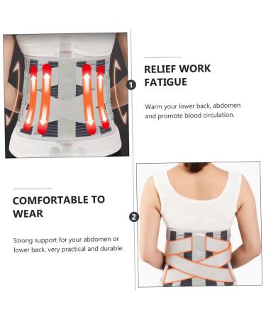 Waist Support Heated Brace | Back Pad & Lumbar Support Belt | Slim Belly Band Heating Cushion 120x30cm - Buy Online on GoSupps.com