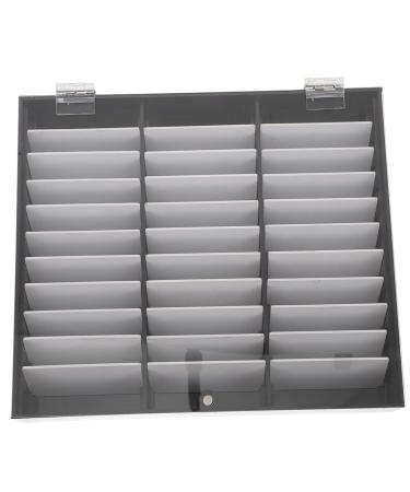 Angoily Box Nail Art Display Box Practice Clear Container Nail Tip Organizer Spray Bottle Tops Replacement Nail Tips Organizer Nail Art Tips Holder Acrylic Dust-proof Nail Frame 23.5X21X4CM Black