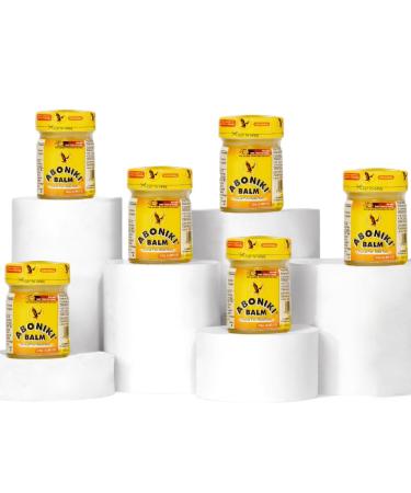 Aboniki Balm (6 Glass Jars) - Powerful and Fast-Acting Pain Relief for Muscles Joints and Whole Body. Get Quick Relief and Comfort with The Original Balm - Soothes Aches and Pains.