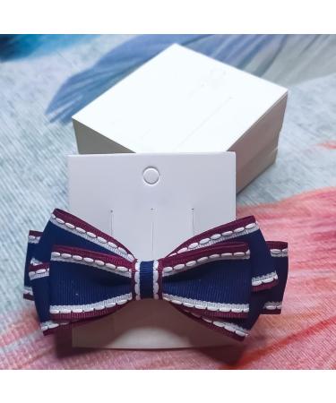 200 White Paper Hair Clip Display Cards - 6.3 x 7.3 cm for Organizing Hair Barrettes and Jewelry - Buy Online on GoSupps.com