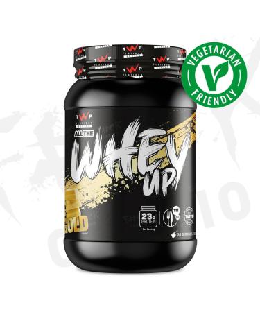 TWP Nutrition Platinum Series All The Whey Up Protein Powder Shake 23g Whey Protein Low Fat Low Carbs 2.1kg/900g & 70/30 Servings (Gold 900g) Gold 900g - Buy Online on GoSupps.com