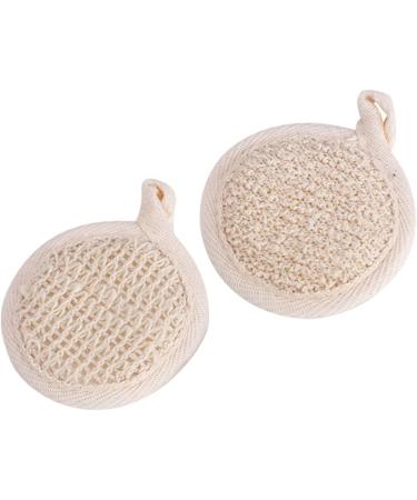 GLEAVI 4 Pcs Bath Towel & Scrubber Set - Natural Loofah Sponges & Back Scrubber for Shower - Bath Supplies for a Relaxing Experience - Buy Online on GoSupps.com