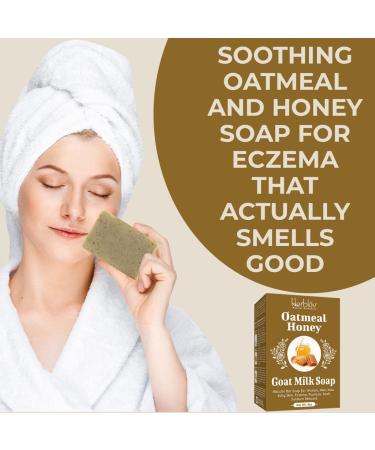 Cactus Honey & Oats Goat's Milk Soap Bar 4 oz - Natural Bar Soap for Itchy Skin, Eczema, Psoriasis, Rash, Sunburn Skincare - Calming Oatmeal Face Cleanser & Body Wash for Women, Men, Kids - Buy Online on GoSupps.com