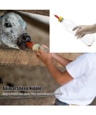 50PCS Small Animal Milk Drink Nipple - Soft Rubber Pacifier for Sheep, Goats - Nursing Bottle Teats for Orphaned Lambs - Buy Online on GoSupps.com