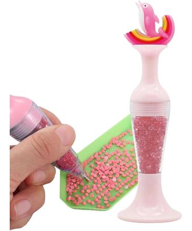 higyee Gem Picker Tool - Dotting Cartoon Picker Rhinestone Tool Pen | Crystal Bead Handle DIY Manicure Decoration Tool Enhance Your Creativity with Ease dolphin pink - Buy Online on GoSupps.com