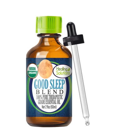 Healing Solutions 2 oz Sleep Essential Oil for Diffuser Relaxation Organic Pure Undiluted - Dream Essential Blend 60 ml Sleep Aid - Organic Diffuser Oil 2 Fl Oz (Pack of 1)