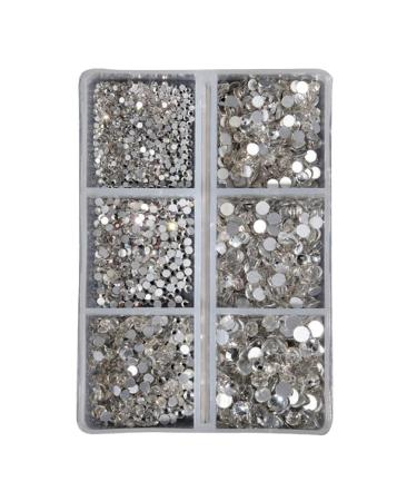 6 Grids Versatile Sparkling Flat Back Crystal Mini Art Rhinestones Collection Nail Decorative Accessories Nail Art Rhinestones Kit Flatback Crystals