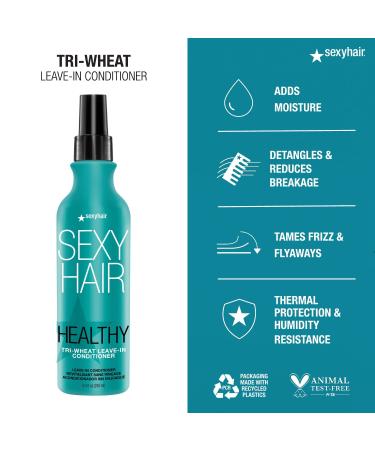 Buy SexyHair Healthy Tri-Wheat Leave-In Conditioner - 8.5 fl oz | Best Detangling Reduces Breakage Moisture & Shine | International Shipping Available - Buy Online on GoSupps.com