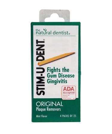 Stim-u-dent Plaque Removers Mint 25 Ea (4 Pack)