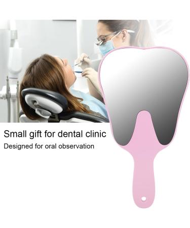 Cute Tooth Shaped Mirror with Handle Small Gift for Dental Clinic 3 Colors Available PC Material Designed for Oral Observation (Pink) - Buy Online on GoSupps.com