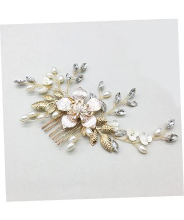 Beatifufu 1 PC Rhinestone Hair Comb Rhinestone Hair Clip Pearl Hair Barrettes Bridal Headpiece Pearl Hair Pin Hair Comb for Bride Tiara for Bride Wedding Pearl Hair Clip Rhinestone Barrettes - Buy Online on GoSupps.com