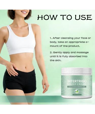 VSDFAW Intertrigo Relief Cream Not Easy Greasy Formula Fast Drying Skin Fold Barrier Cream with Zinc Oxide For Belly Folds Inner Thighs Neck(3.53Oz/Pcs) (2Pcs) - Buy Online on GoSupps.com
