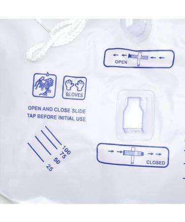 Urine Drainage Bag with Anti-Reflux Chamber - 2000ml Vinyl (5 Pack) for Enhanced Safety & Comfort | International Shipping Available - Buy Online on GoSupps.com