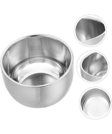 Minkissy 4-Piece Stainless Steel Shaving Foam Kit - Double-Walled Mug & Bowl for Comfortable Wet Shave - Men's Cleaning Set (8.2x5.8cm) - Buy Online on GoSupps.com