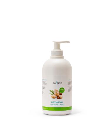 Italfisio - Professional massage oil and physiotherapy | 100% sweet almond oil 500 ml for face and body massage aromatherapy