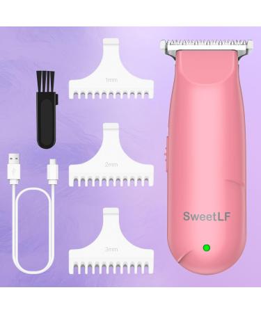 SWEETLF Hair Clippers Silent Cordless Hair Trimmer Mini Hair Cutting Kit with 3 Guide Combs Portable & USB Rechargeable Haircut Clippers for Men Women Kids (Milky White) (Pink) - Buy Online on GoSupps.com
