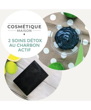Activated charcoal detox care box / kit - Mask and solid soap - Homemade cosmetics - Joli'essence - Buy Online on GoSupps.com